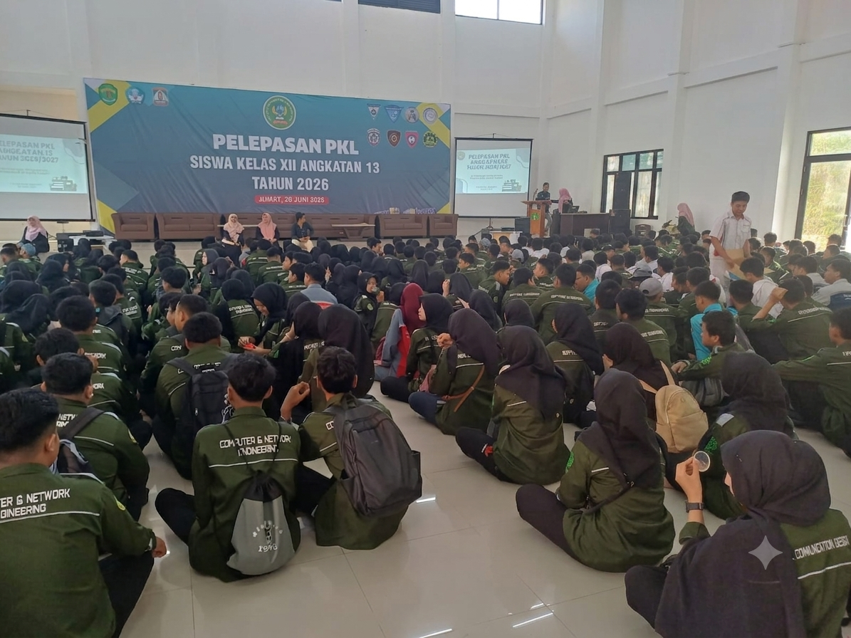 Siapkan Mental Industri, SMKN 6 Balikpapan Lepas Siswa PKL di Aula Mahligai Nusantara